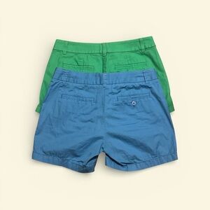 J. Crew Women's Green and Blue Bermudas